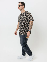 Футболка мужская оверсайз ФК678 куб хаки